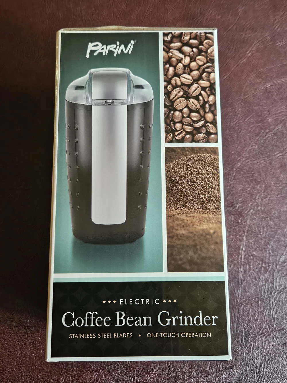 Parini Black Electric Coffee Bean Grinder